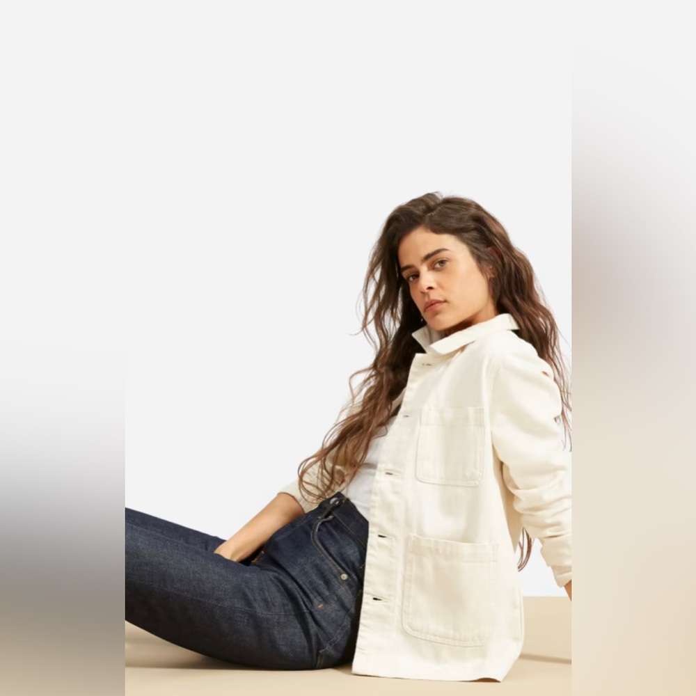 Everlane The Denim Chore Jacket Bone Medium